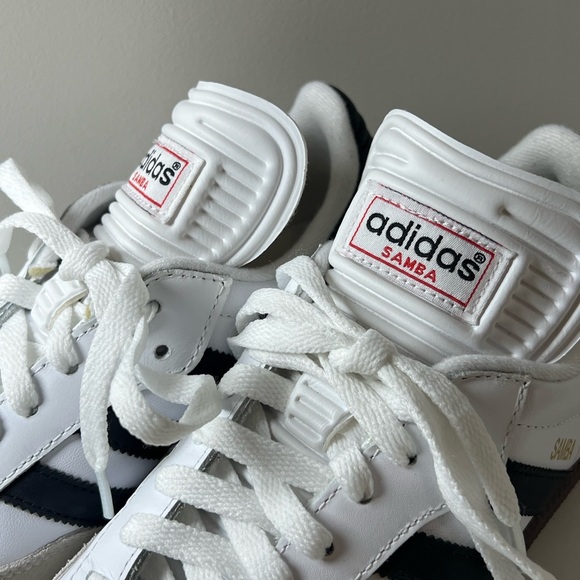 Brand New Men’s Adidas Samba Indoor Soccer Size US 7 White Black Suede Shoe - Picture 8 of 12